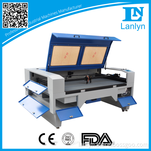 Hot sale! Machine embroidry Double head CO2 laser engraving pvc machine